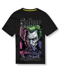 Joker Comic Hahaha Black Men's Black T-Shirt - Large