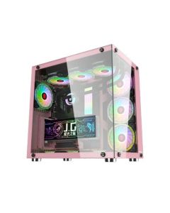 Coolman Robin lll Pink with 7 ARGB Fans PC Case