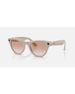 Ray-Ban Meta Skyler RW4010 601/MF 52-20 Glasses - Shiny Chalky Gray / Cinnamon Pink