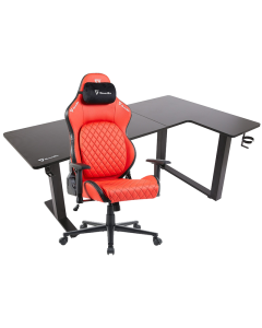 GamerTek Flexi Corner Gaming Desk + GamerTek Valor Gaming Chair