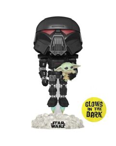 Funko POP! TV: Mandalorian - Dark Trooper with Child Glow in the Dark Vinyl Figure