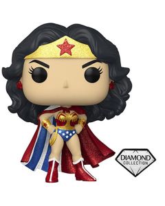 Funko POP! Heroes: Wonder Woman 80th - Wonder Woman Classic with Cape Diamond Glitter Vinyl Figure