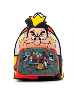 Loungefly Leather Disney Villians Scene Series Queen of Hearts Backpack