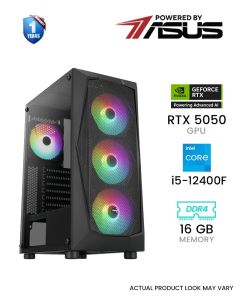 Falcon GBK v2 Gaming PC - GeForce RTX 5050 8GB, Intel Core i5-12400F, 16GB DDR4 RAM, 1TB SSD *Powered By ASUS