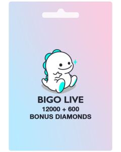 بطاقة هدايا بقيمة 12000 ألماسة من Bigo Live - شحن فوري