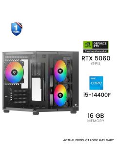 GamerTek Ion lite V2 Gaming Black PC GeForce RTX 5060 Ti, Intel Core i5 14400F 16 GB RAM, 1TB SSD