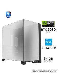 GamerTek Radiant Gaming PC - GeForce RTX 5080 OC 16GB, Intel Core i9-14000K, 64GB DDR5 RAM, 1TB SSD