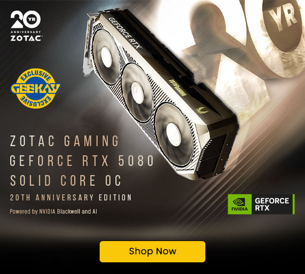 ZOTAC GAMING GeForce RTX 5080 SOLID CORE OC 20th Anniversary Edition Shop Now UAE