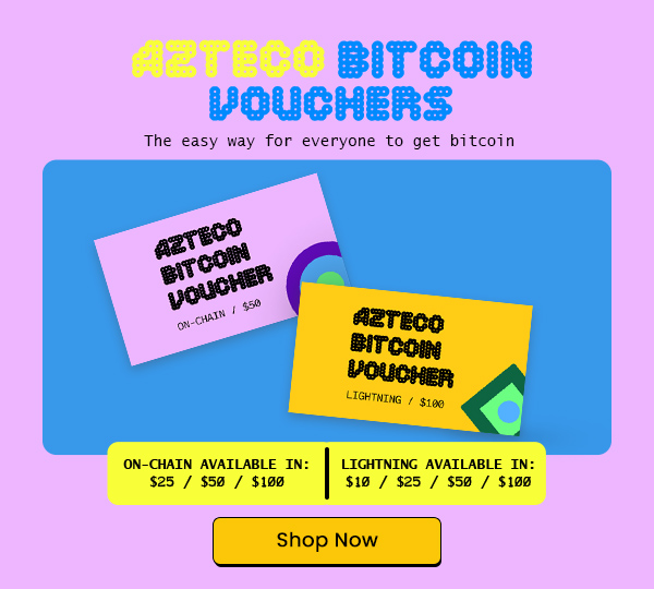 Azteco Bitcoin Crypto Voucher