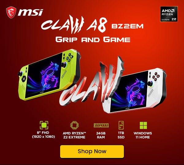  MSI CLAW 8 Polar Tempest & Neon Green